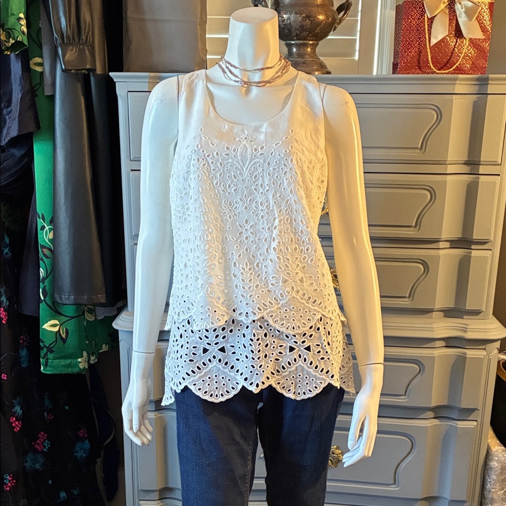 Cabi Frolic Eyelet Top Style 5723 NWT XS